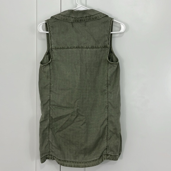 Anthropologie Marrakech XS Olive Green Tombolo Utility Vest with Pockets - Picture 12 of 13